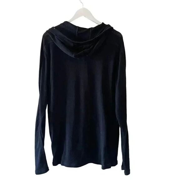 Volcom Cotton Black Long Sleeves Hooded Sweater Sporty Sz L #1541 - Picture 1 of 15